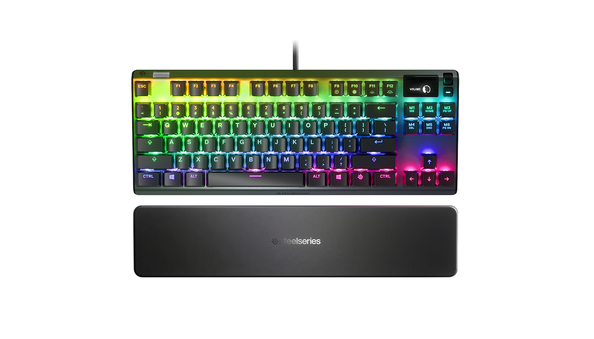 Игровая механическая клавиатура SteelSeries Apex 7 TKL с OLED-дисплеем и RGB-подсветкой (русская раскладка)