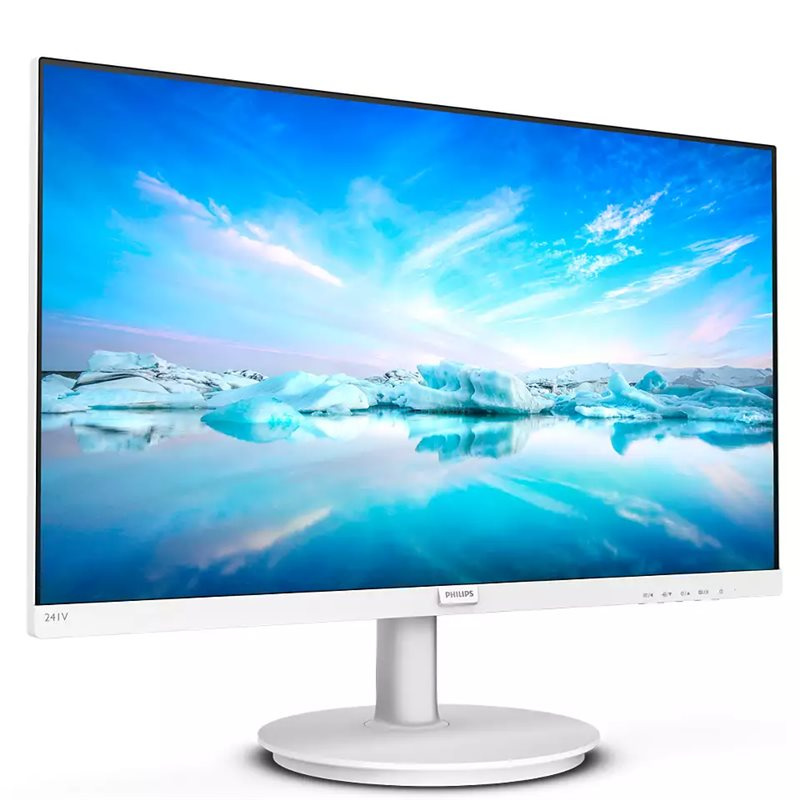 PHILIPS 241V8W | 23.8" FHD IPS | 1920×1080 | 75Hz | 4ms | 10M:1 | 250 кд/м² | VGA / HDMI | White