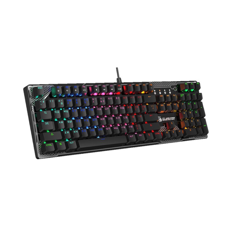 Клавиатура A4TECH Bloody B810R Light Strike RGB Gaming (Blue Switch, USB, US+Русская раскладка)