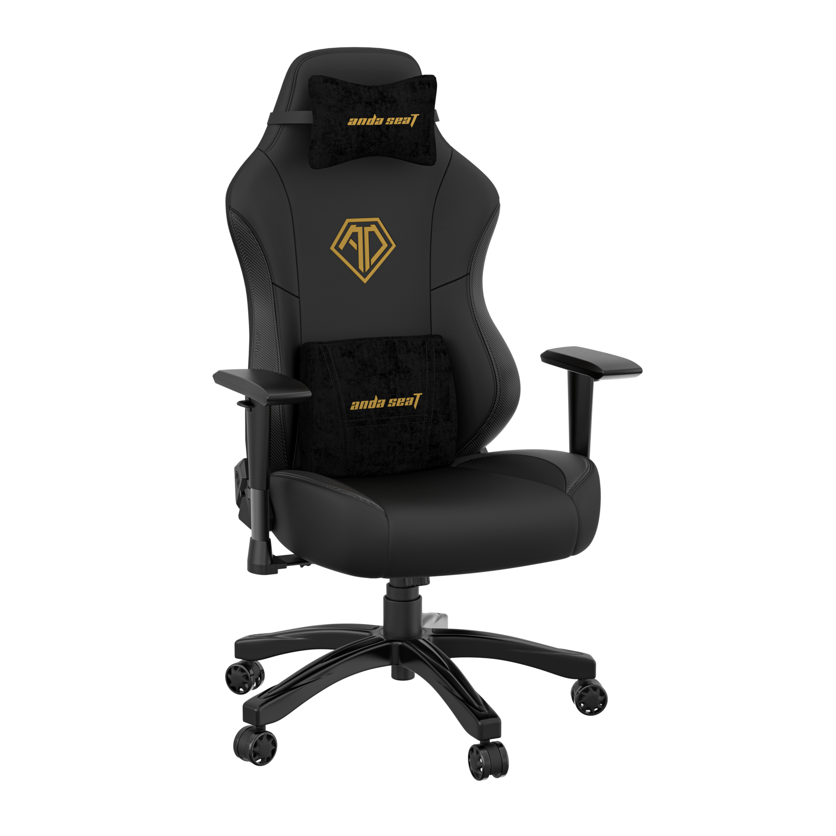 Игровое кресло AndaSeat Phantom 3 XL BLACK (4D подлокотники, колёса 65 мм, экокожа)