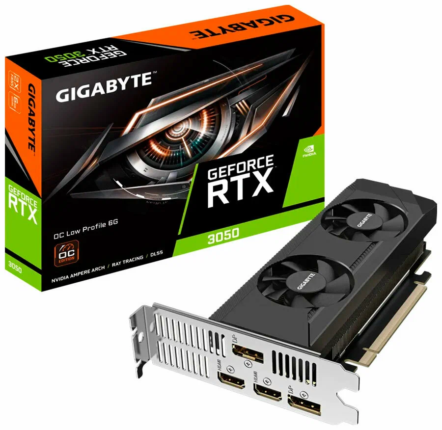 GEFORCE RTX3050 6GB GDDR6 96bit 1477Mhz 2xDP 2xHDMI GIGABYTE GV-N3050WF2OCV2-6GD